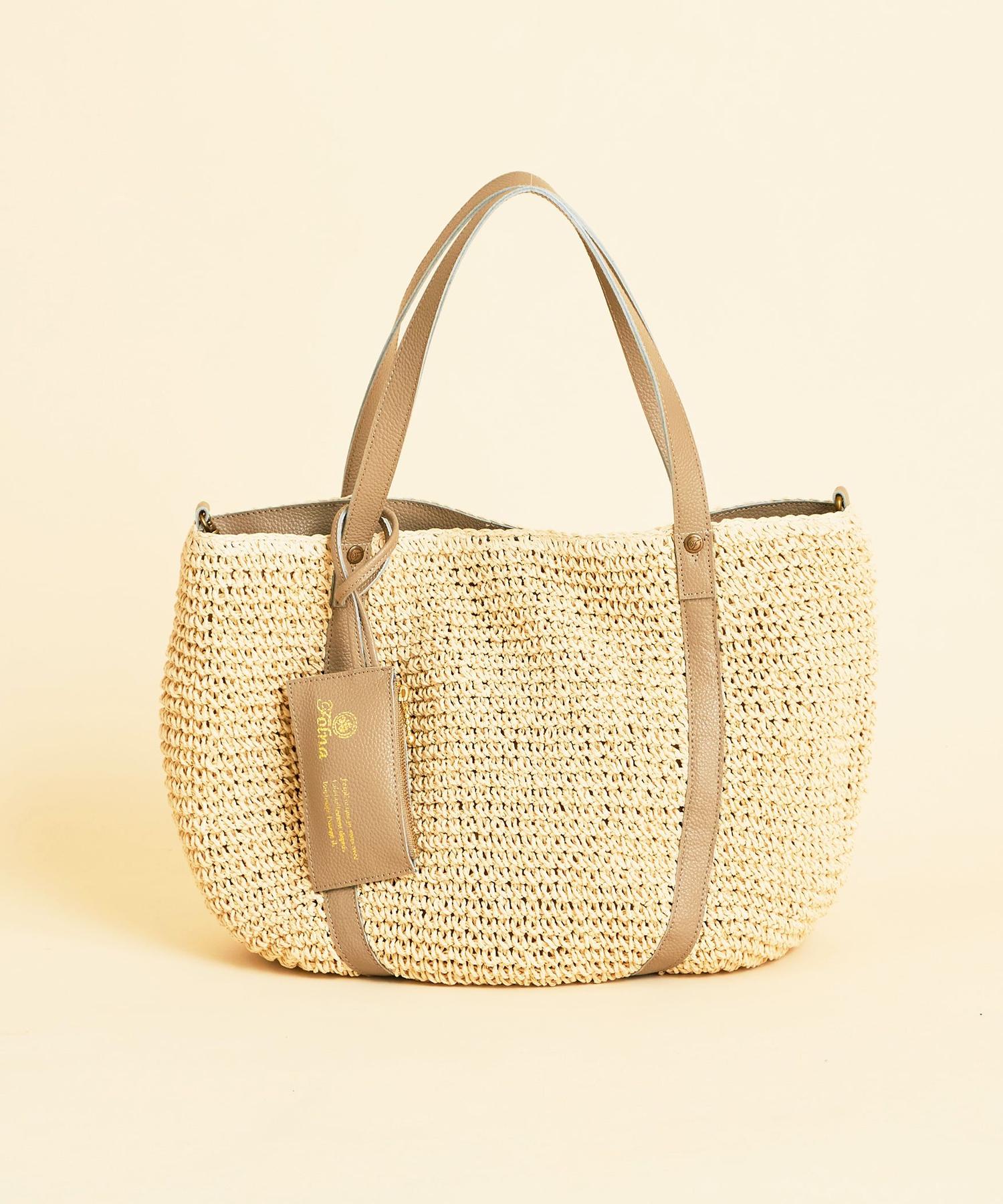 【BEAUTY＆YOUTH】＜Folna＞ペーパーレザーハンドルトートバッグ