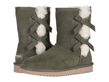 Koolaburra by UGG ムートンブーツVictoria Shortリボン　ダスティオリーブ