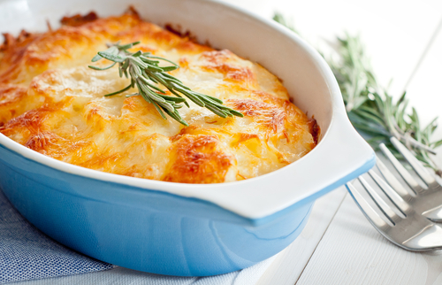 Potato,Gratin,(baked,Potatoes,With,Cream,And,Cheese),With,Rosemary